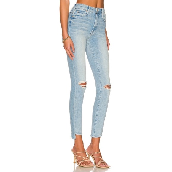 Mother The Stunner Zip Ankle Step Chew Jeans In Poisoned Petals Size 26 - Picture 4 of 15